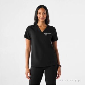 Figs Black Catarina Scrub Top